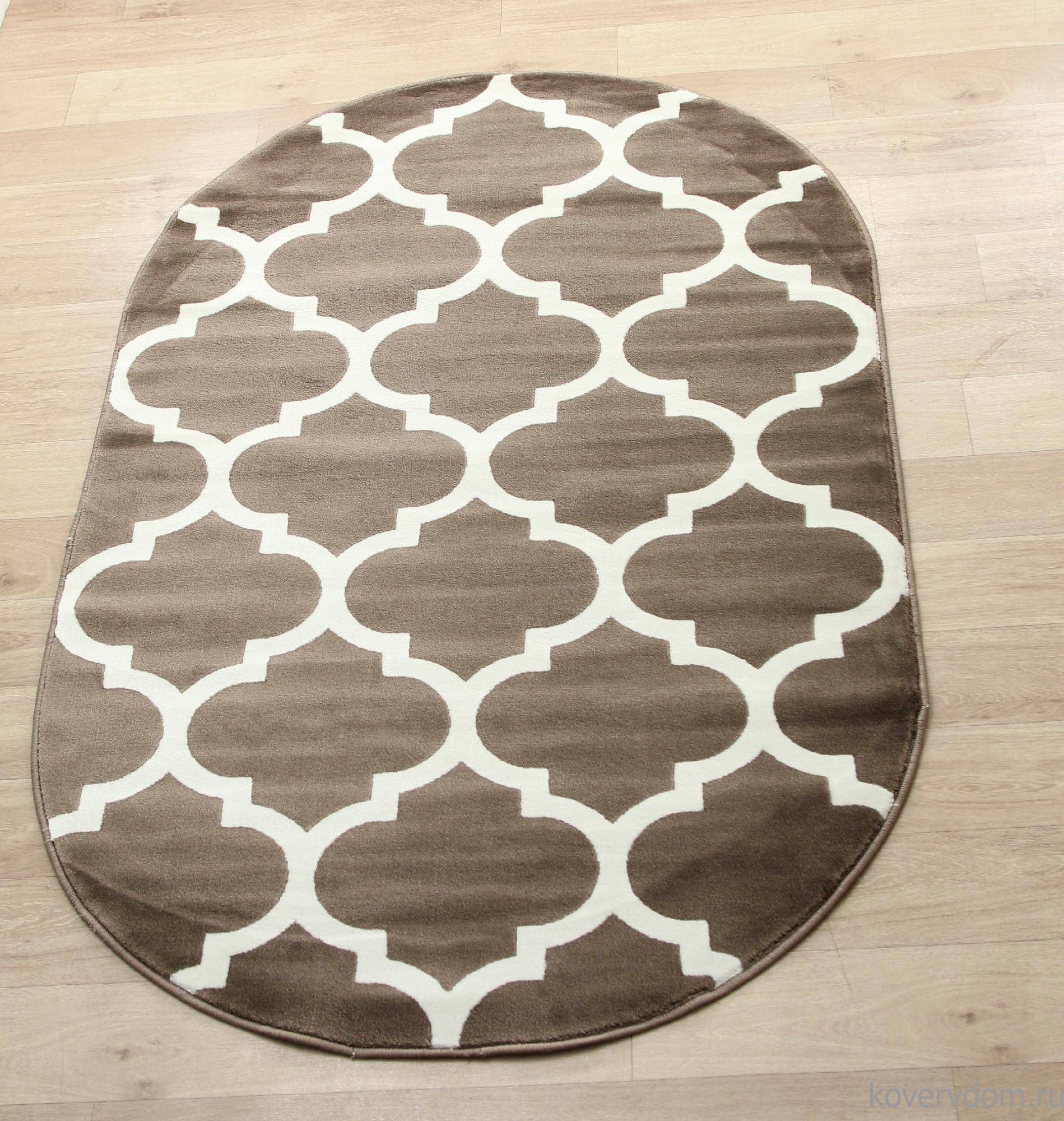 Ковер MEGA CARVING d422 BROWN Овал