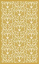 Ковер Турецкий кремовый с золотым рисунком высокоплотный ARYA 4585 Beige ПРЯМОЙ или ОВАЛ