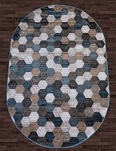 Ковер MATRIX D579 BEIGE-BLUE Овал