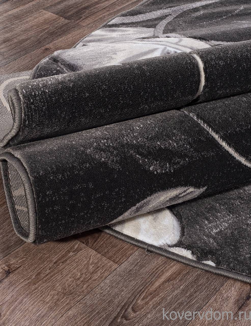 Ковер MEGA CARVING 1059 GRAY Овал