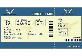 Детский коврик Билетик на самолет