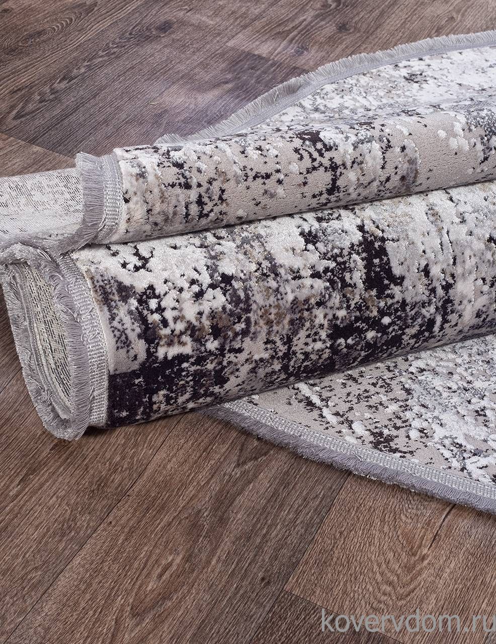 Ковер ROXANNE 17105 L.GREY / D.GREY Овал