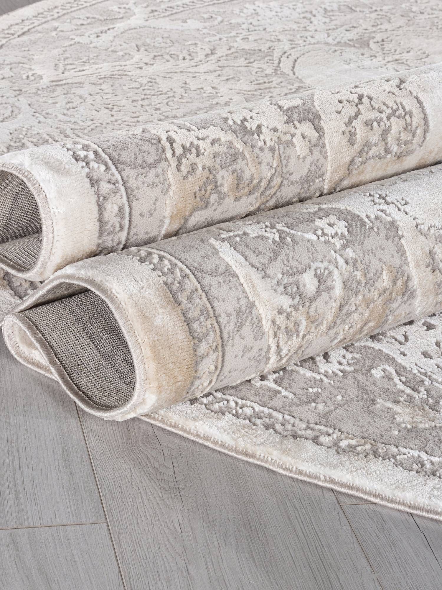 Ковер LUCCI P0047 WHITE / L.BEIGE Овал