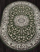 Ковер в гостиную зеленый GAVANA-A D412 GREEN Овал