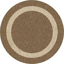 Ковер фризе JAZZY LOCO dark beige КРУГ 